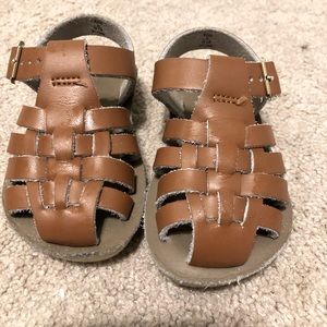SunSans/Saltwater Sandals. Brown, toddler sz 5.